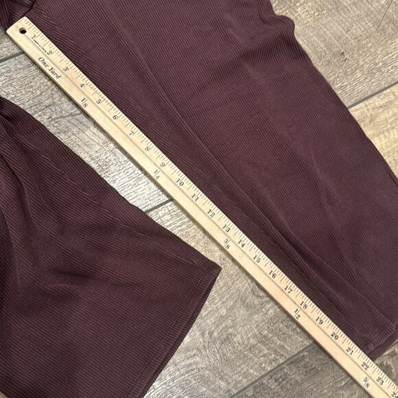 Eileen Fisher Ribbed Organic Cotton Blend Straight Pant Cassis Size S - Picture 4 of 8